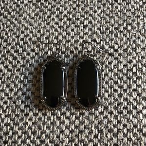 Kendra Scott “Elle” earrings in Black Gunmetal.